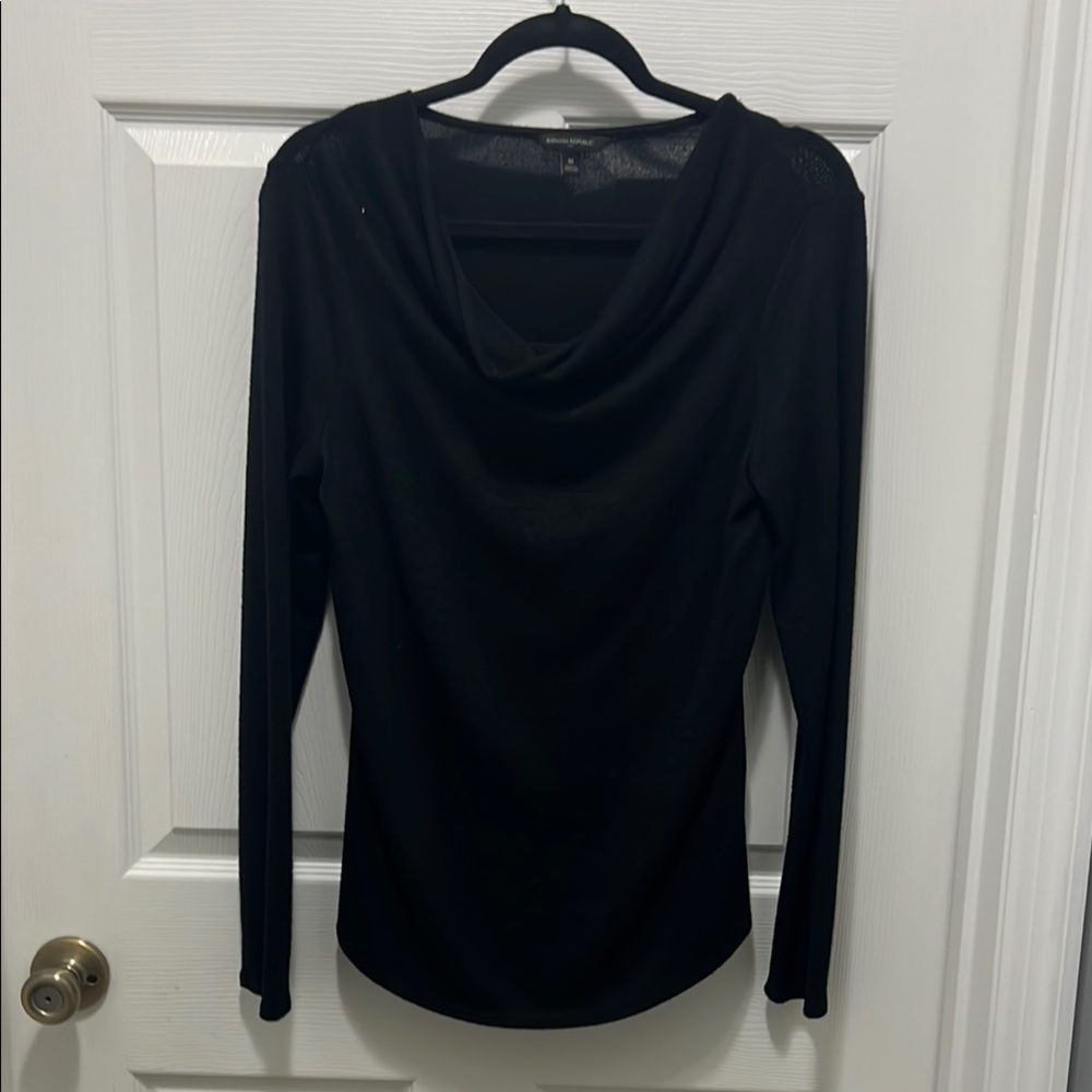 Banana Republic Black Cowl Neck Blouse